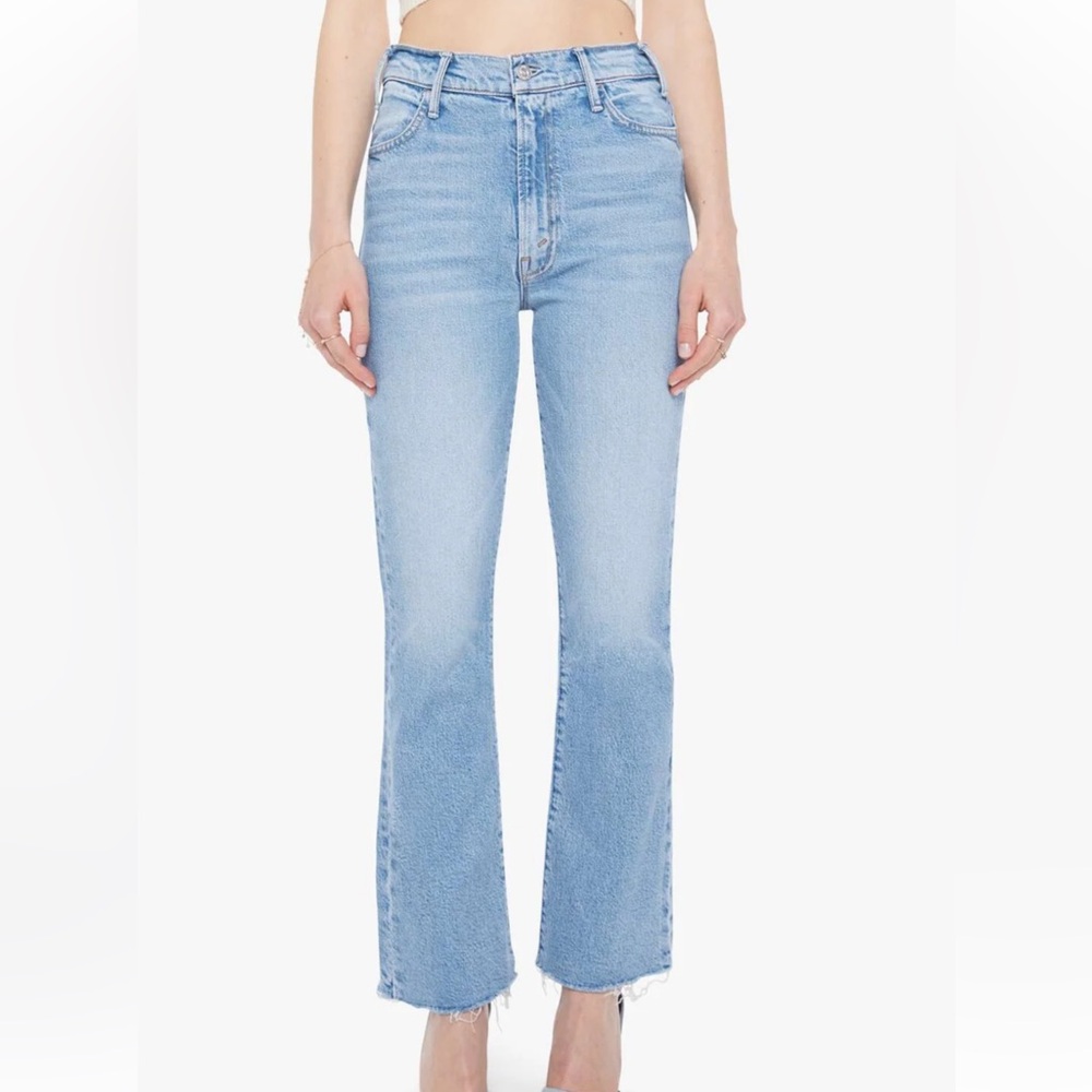 MOTHER The Hustler Ankle Fray Jeans Knock on Wood